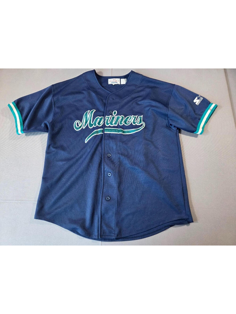 Starter Seattle Mariners Ken Griffey Jr 24 Jersey Mens XL Blue MLB Vintage